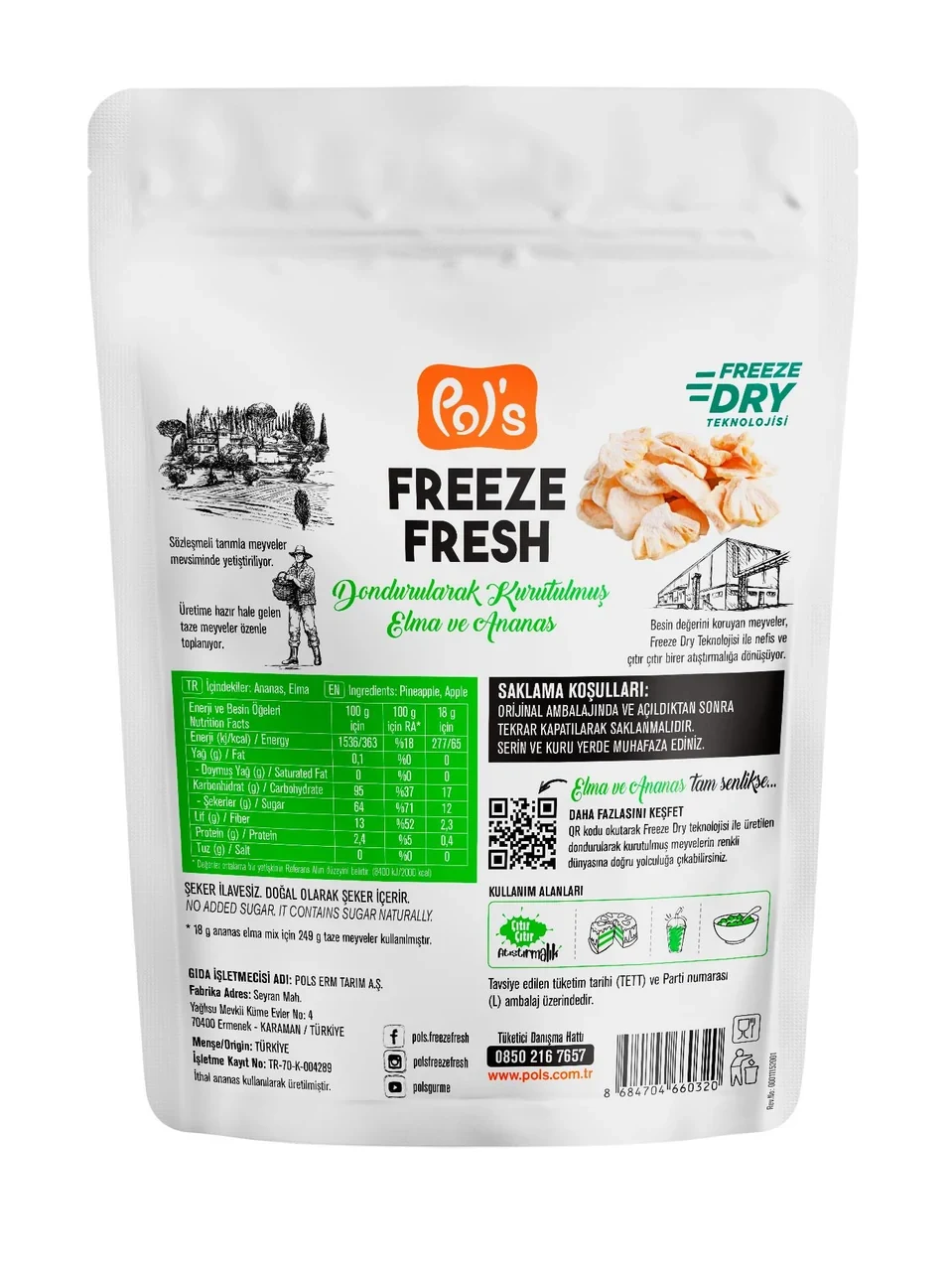 Freeze Fresh Pineapple & Apple Mix 18 g görseli