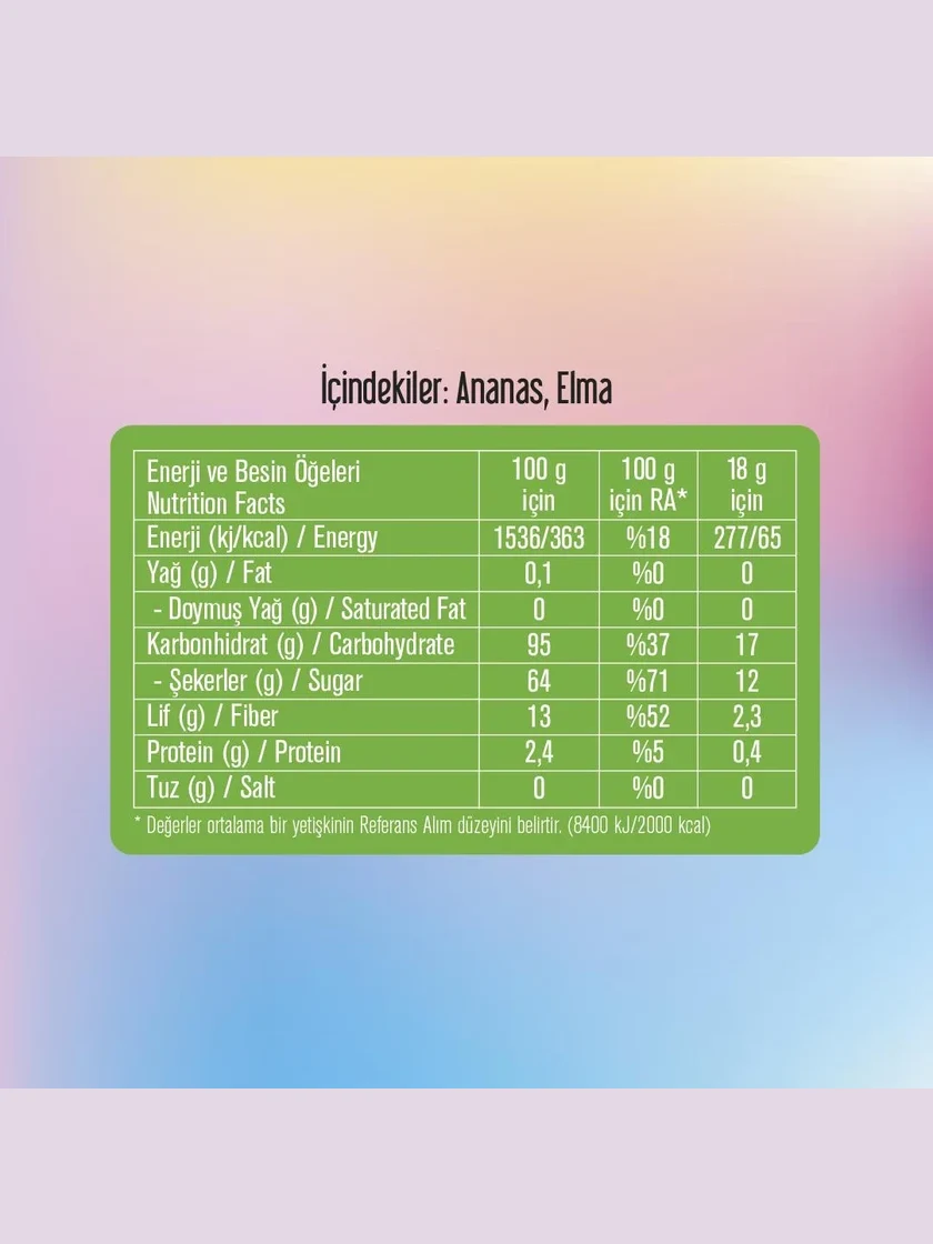Freeze Fresh Pineapple & Apple Mix 18 g görseli
