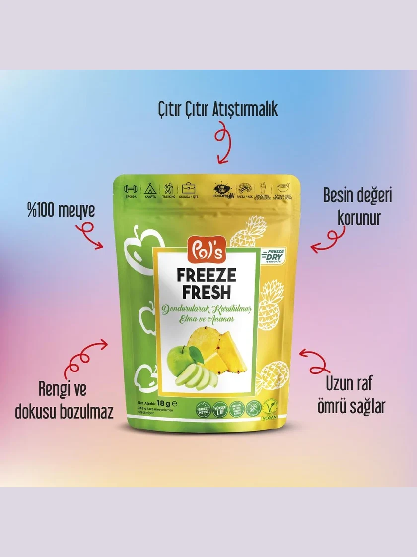 Freeze Fresh Pineapple & Apple Mix 18 g görseli
