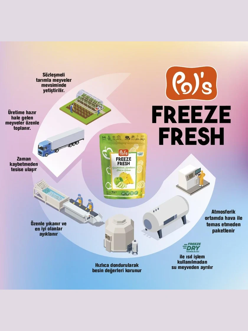 Freeze Fresh Pineapple & Apple Mix 18 g görseli