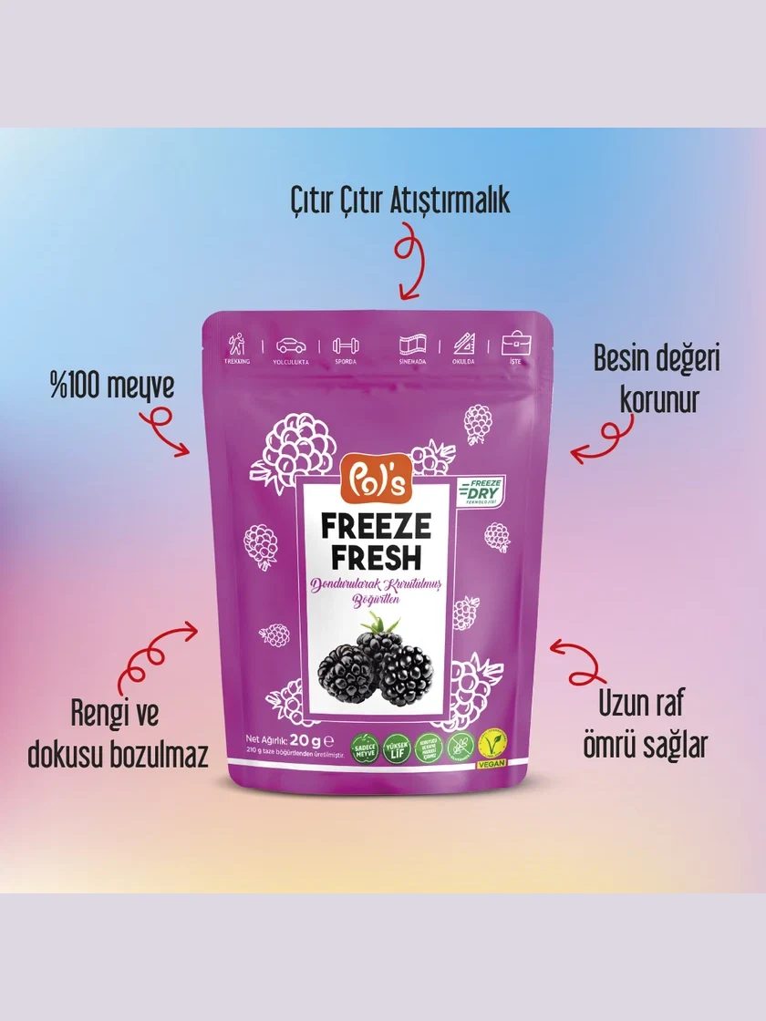 Freeze Fresh Freeze-Dried Blackberry 20 g görseli