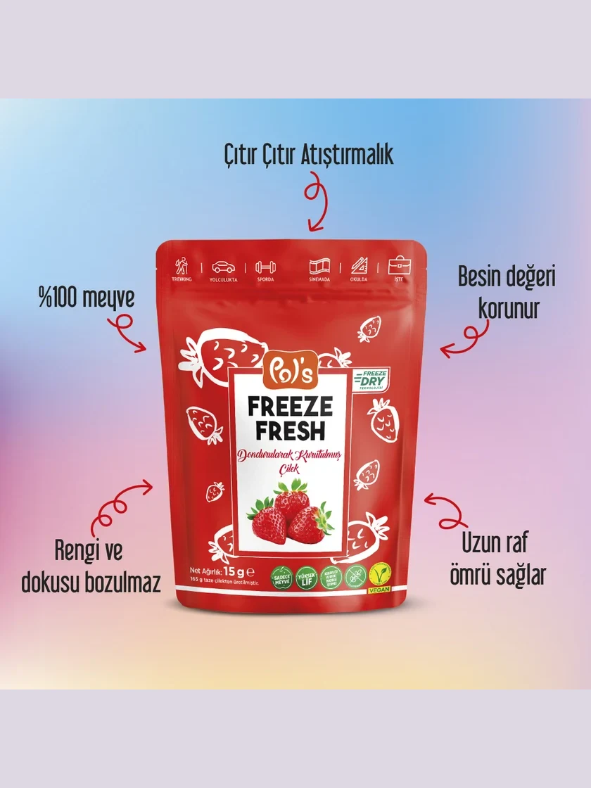 Freeze Fresh Çilek 15 gr. görseli