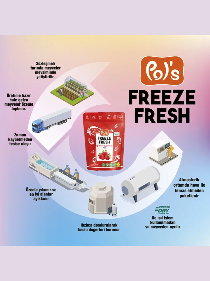 Freeze Fresh Çilek 15 gr. görseli