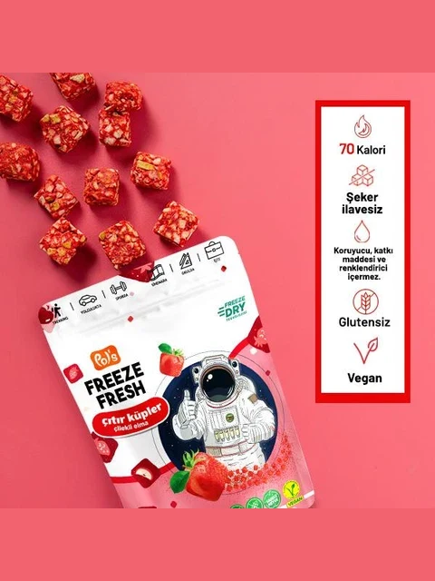 Freeze Fresh Crispy Cubes (Strawberry & Apple) 20 g görseli