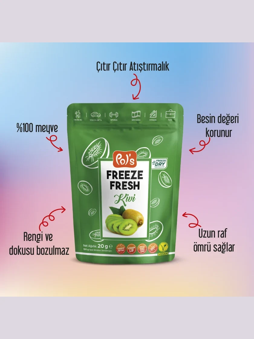 Freeze Fresh Dilim Kivi 20 gr. görseli