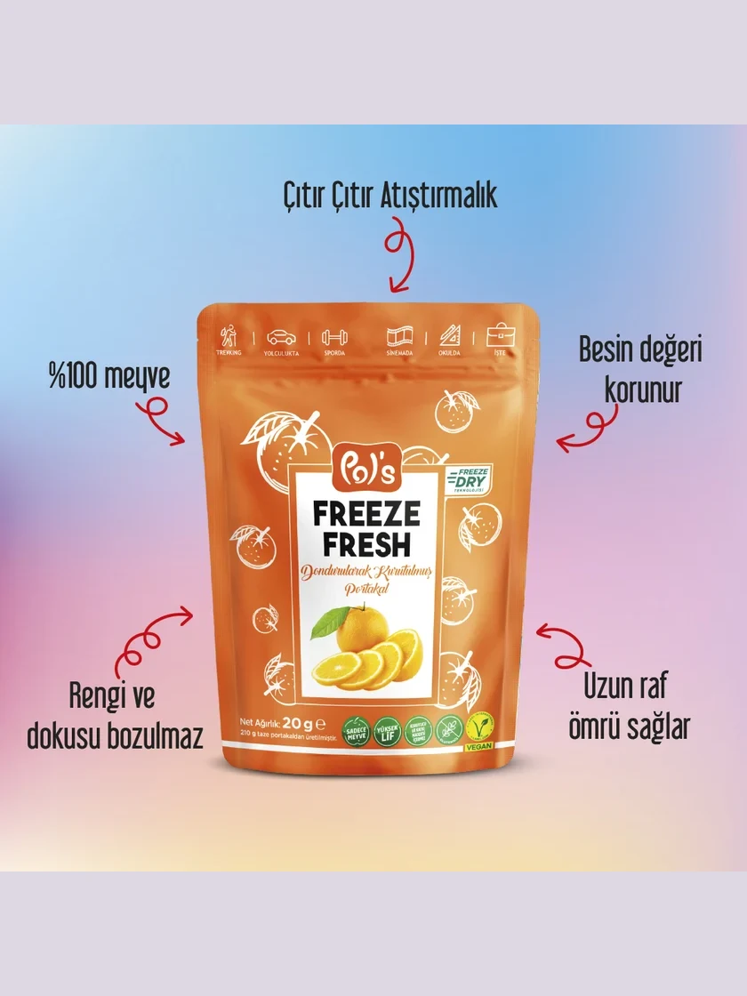 Freeze Fresh Freeze-Dried Orange Slices 20 g görseli
