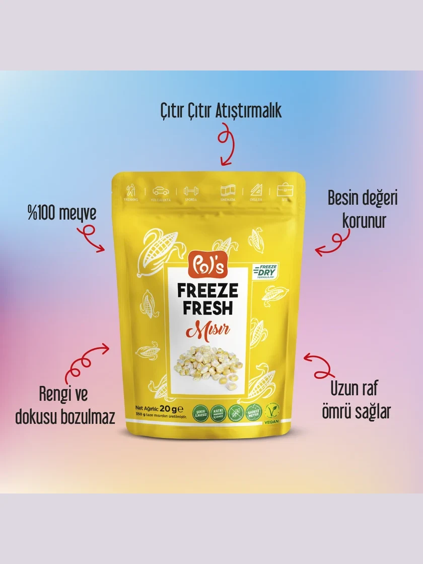 Freeze Fresh Freeze-Dried Sweetcorn 20 g görseli