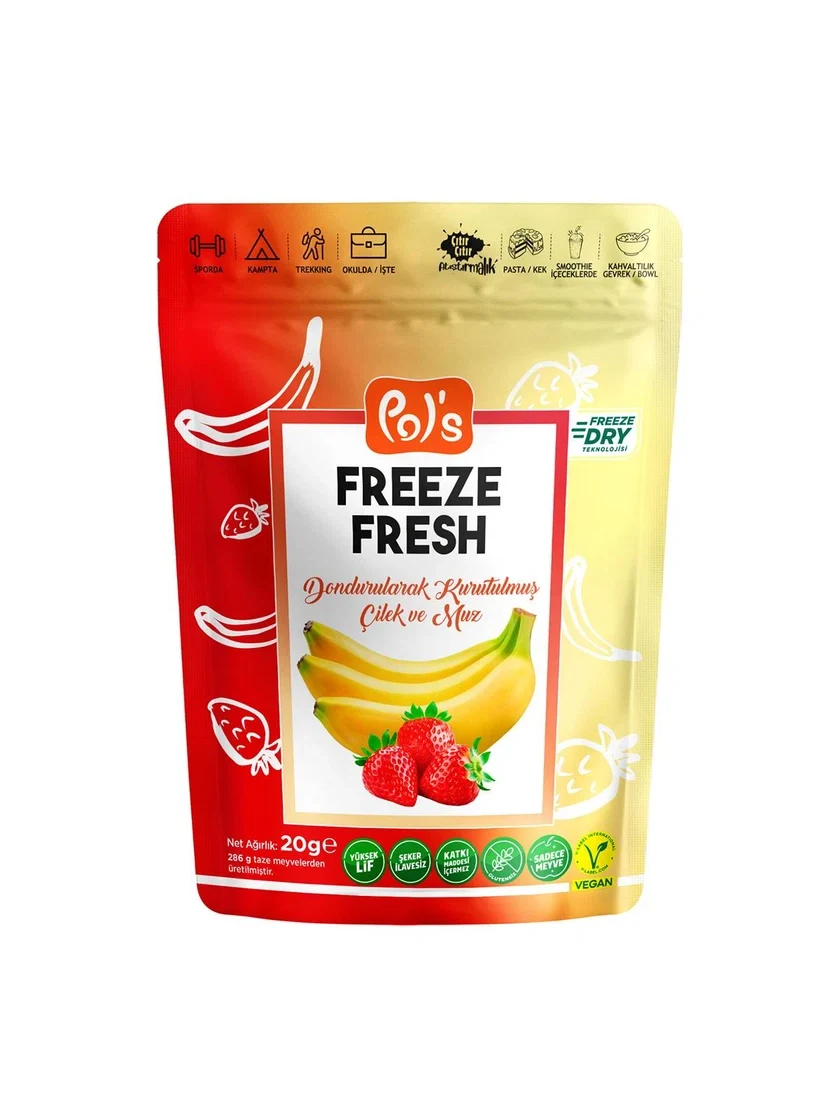 Freeze Fresh Banana & Strawberry Mix 20 g görseli