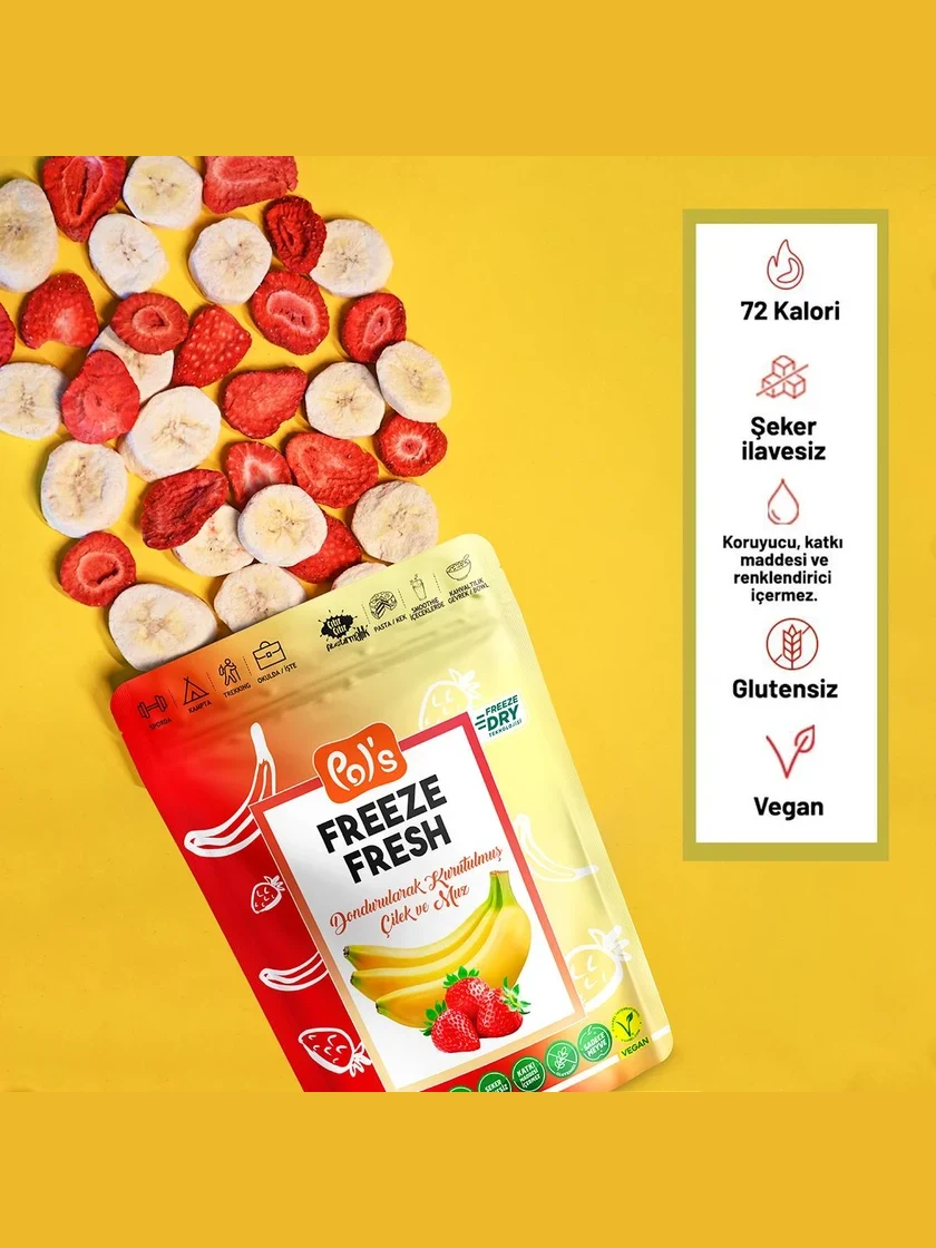 Freeze Fresh Banana & Strawberry Mix 20 g görseli
