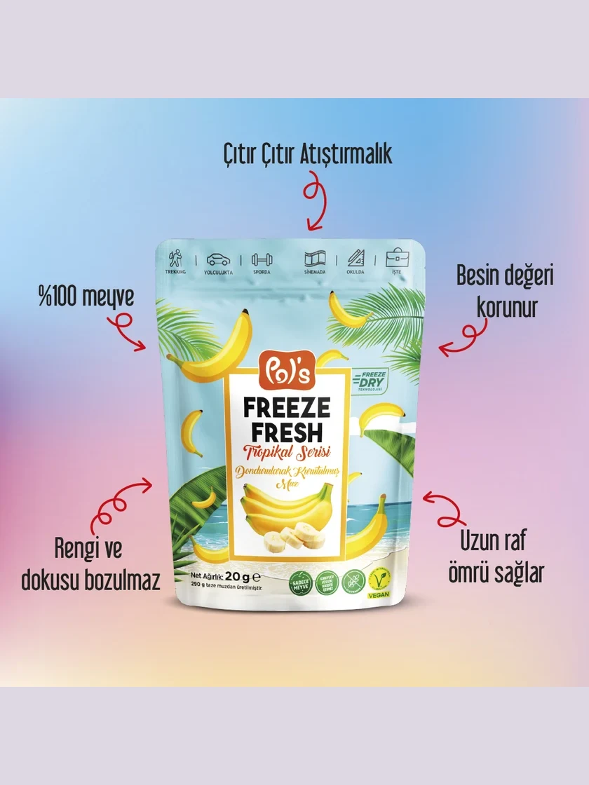 Freeze Fresh Tropical Series Banana 20 g görseli