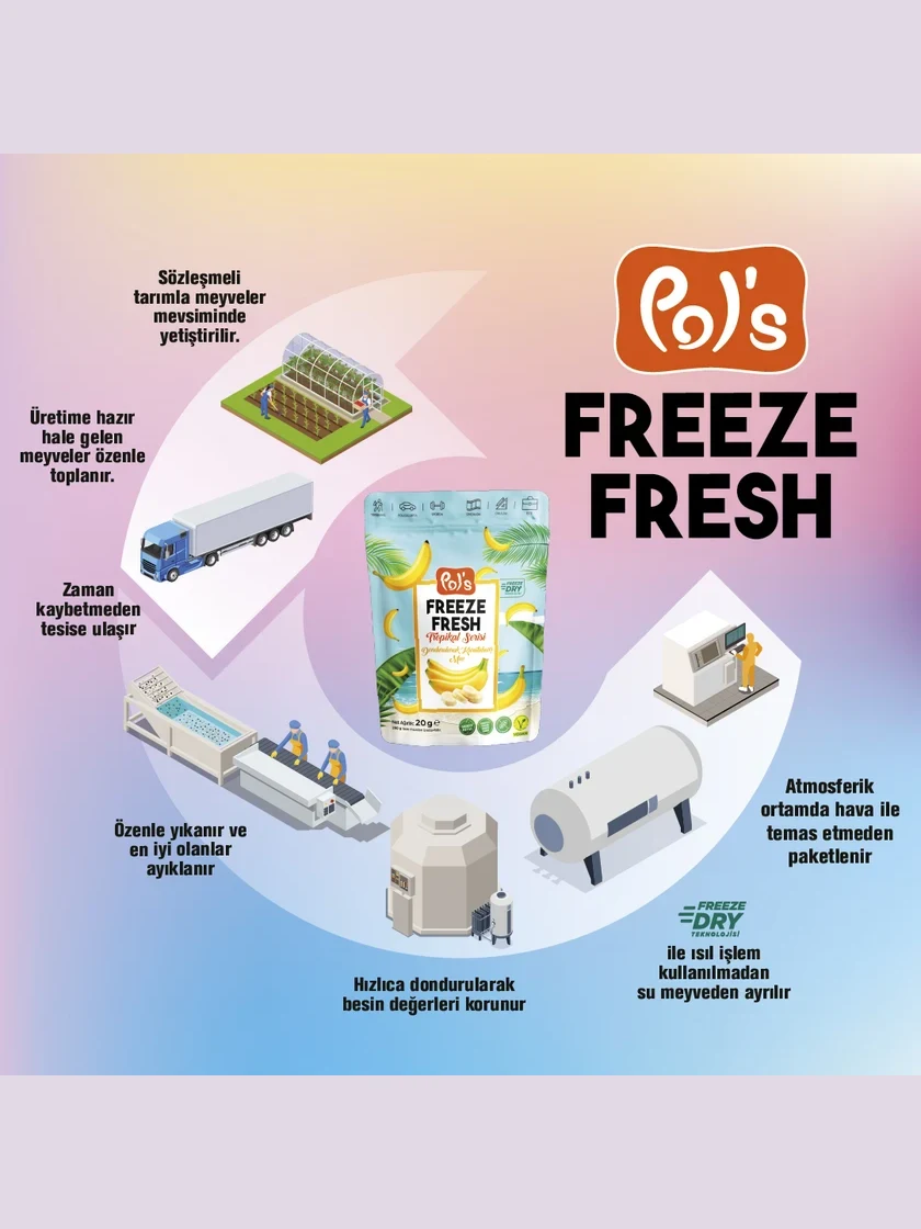 Freeze Fresh Tropical Series Banana 20 g görseli