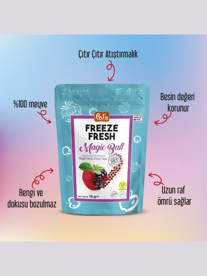 Freeze Magic Ball Böğürtlenli Elma Topu 16 gr. görseli