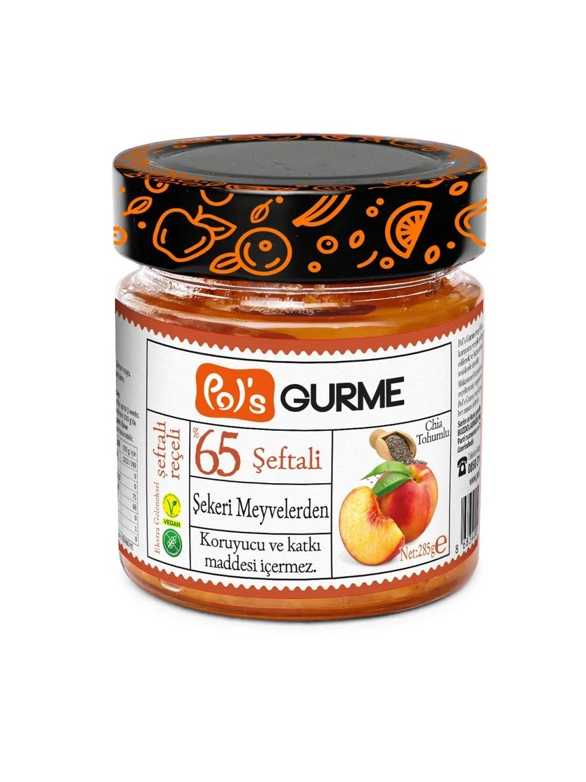 Şeftali Reçeli 285 gr. (%65 Meyve Oranlı) görseli