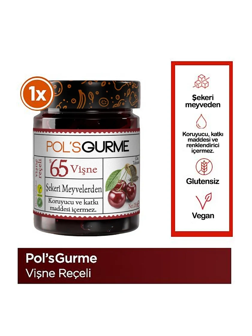 Vişne Reçeli 285 gr. (%65 Meyve Oranlı) görseli